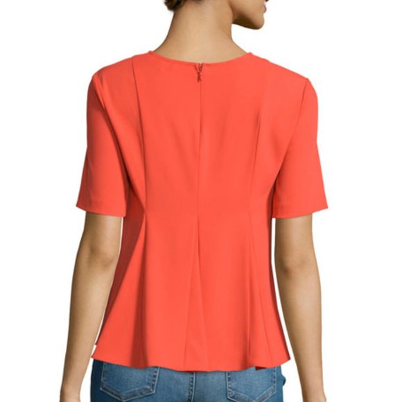 OPENING CEREMONY Moodie Pleated Short Sleeve Top - Picture 2 of 11